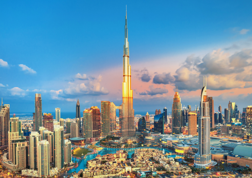 Foto panoramica di Dubai