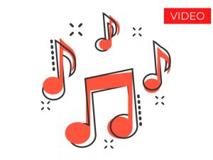 Illustrazione con note musicali