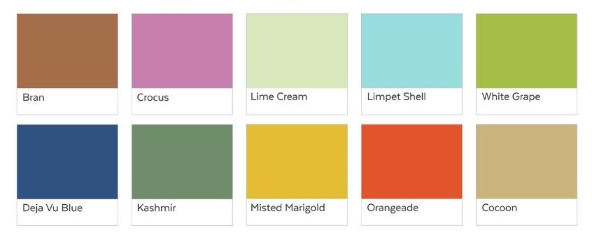 Illustrazione con tavolozza colori primaverili