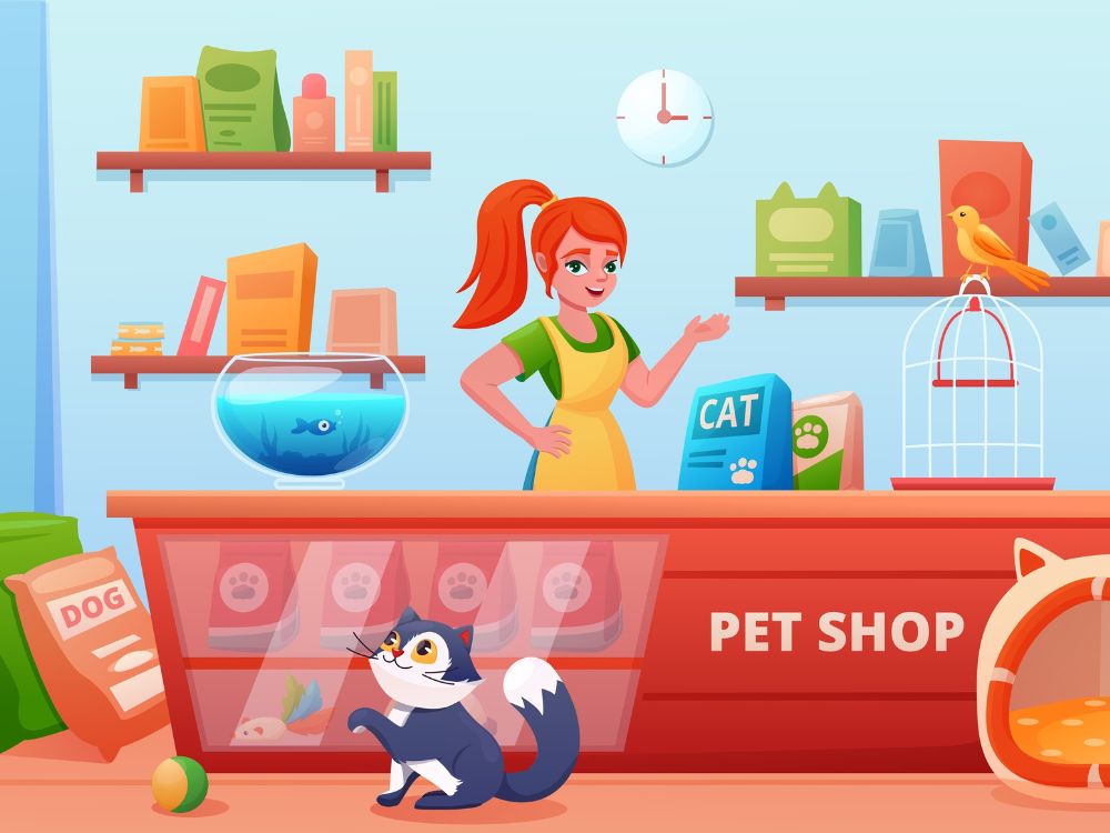 Img Newsletter #162 – 1000×750 Illustrazione negozio di animali