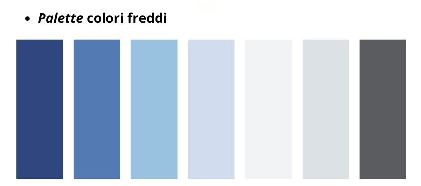 Illustrazione Palette con colori freddi