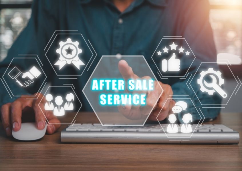 Illustrazione con banner After Sale Service